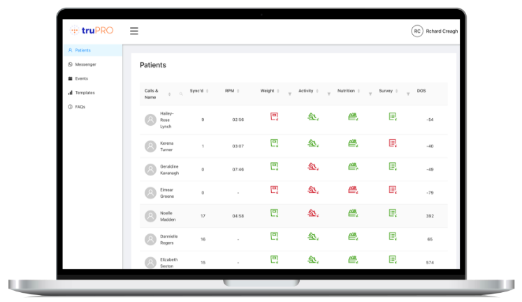 truPRO Dashboard Interface